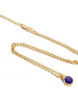 Charis Round Gemstone Necklace Lapis