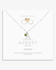 Initial & August Birthstone Necklace | Personalised Peridot Gift