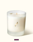 Premium Aum Candle with Bergamot, Vetiver, and Galbanum essential oils for stress relief and restful sleep, luxury handcrafted soy wax, calming and grounding by Novenary at brixbailey.com