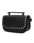 Aura Handmade Leather Bag - Black Studded
