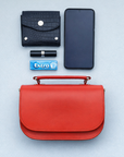 Aura Handmade Leather Bag - Pillar Box Red