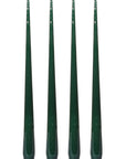 Aurora Small Slender Taper Candles - Green