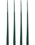 Aurora Tall Slender Taper Candles - Green