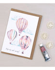 Hot Air Balloons Hand Painted Greetings Card
