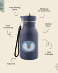 Stainless Steel Kids Water Bottle – Durable & Leak Proof by Trixie Baby at brixbailey.com
