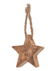 Rustic Wooden Star Ornament Set for Holiday Decorating
