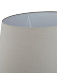 Elegant Siena Brown Round Lamp | Soft Linen Shade