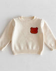 COZY Bear Knit Sweater Creme Jumper