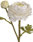 White artificial ranunculus spray with lifelike petals, 68cm long, for elegant home decor by sostter at brixbailey.com