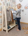 Toddler Clothing Rack with Shelves