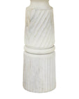 Large Hand Carved White Candle Holder