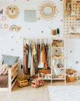 Toddler Clothing Rack with Shelves