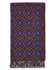 Dartmouth Shetland Pure New Wool Throw - Rust/Purple