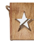 Rustic Wooden Star Tealight Holder