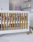 White Baby Bed with Adjustable Heights