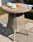Beige Coastal Bistro Table for Outdoor Dining