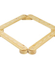Wooden Balance Beam with Four Play Elements
