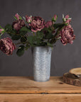 Lifelike dusty pink artificial peony roses in full bloom with closed buds, perfect for home decor or weddings by sostter at brixbailey.com