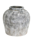Aged stone ceramic vase, 30cm tall with natural texture, perfect for floral arrangements in modern or traditional decor. by Sostter at brixbailey.com