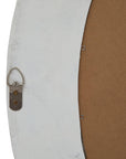 Round Washed Wood Wall Mirror