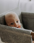 Bouclé Cloth Baby Swing in Night Grey