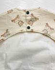 Long Sleeved Baby Bib - Teddy Bear Print