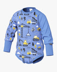 Long Sleeve Baby Bodysuit in Construction Print