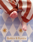 Anti-Roll Wedge Baby Changing Mat - Blue Harlequin
