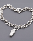 New Baby Personalised Silver Charm