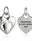 Baby Footsteps Personalised Silver Charm