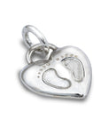 Baby Footsteps Personalised Silver Charm