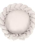 Baby Nest & Play Mat With Crib Bumper Braid - Vanilla