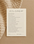 Baby Shower Game Cards Who Knows Daddy Best