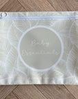 Hospital Bag Organiser Pouches - Unisex Beige Leaf Print