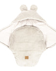 Baby Swaddle with Bear Ears – Ecru