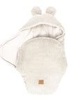 Baby Swaddle with Bear Ears – Ecru