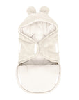 Baby Swaddle with Bear Ears – Ecru