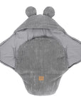 Baby Swaddle with Bear Ears – Grey