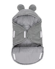 Baby Swaddle with Bear Ears – Grey