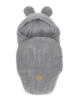 Baby Swaddle with Bear Ears – Grey