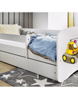 Children's Bed with Excavator Theme