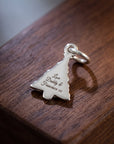 Christmas Tree Personalised Silver Charm