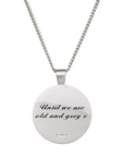 Aztec Ollin Travel Mandala Personalised Silver Necklace