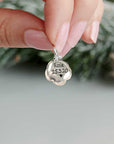 Rose Flower Personalised Silver Charm