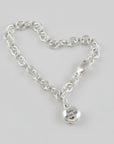 Rose Flower Personalised Silver Charm