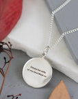 Europe Map Globe Personalised St Christopher - Silver Chain