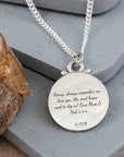 Large Travel Safe Compass Personalised St Christopher Silver Necklace