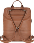 Camel Soft Leather Flap Pocket Backpack Brix and Bailey Ethical Bag Brand