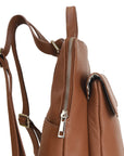 Camel Soft Leather Flap Pocket Backpack Brix and Bailey Ethical Bag Brand