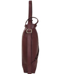 Maroon Leather Convertible Tote Backpack Brix and Bailey Ethical Leather Bag Brand